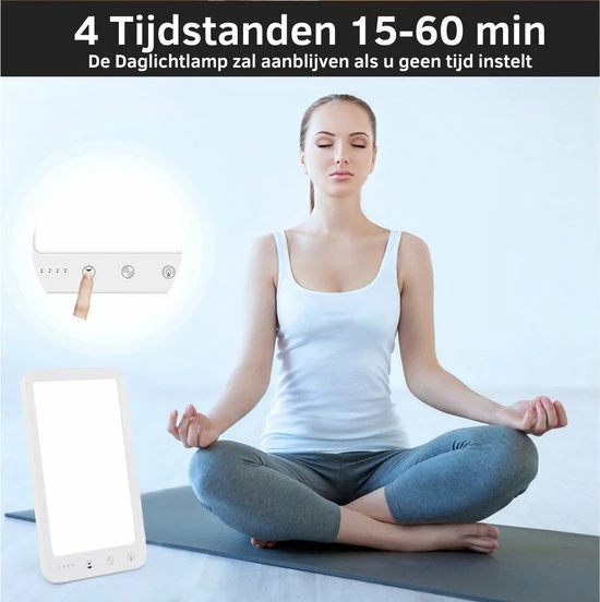 Merkloos Daglichtlamp - Maui Enterprises Gezichtslamp - Lichttherapie Lamp - Bureaulamp - Anti-depressielamp ? Inclusief Kabel En Stekker - 10.000 Lux 4 Merkloos Daglichtlamp - Maui Enterprises Gezichtslamp - Lichttherapie Lamp - Bureaulamp - Anti-depressielamp ? Inclusief Kabel En Stekker - 10.000 Lux - Afbeelding 2