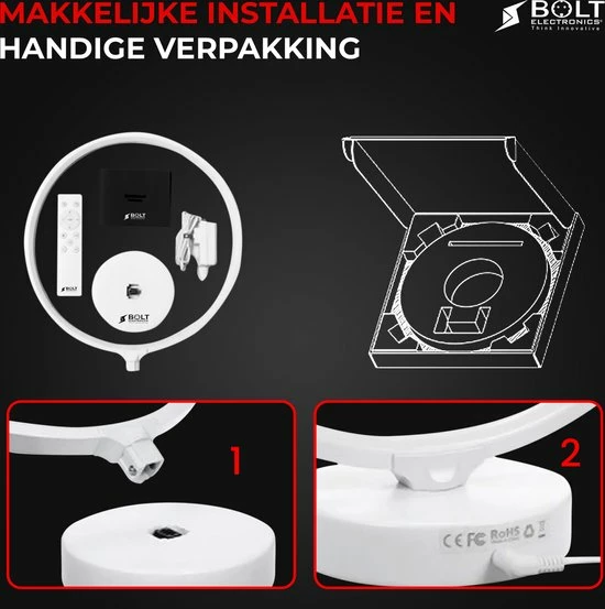 Bolt Electronics? Bolt Electronics ? Tafellamp ? Moodlamp ? Lichttherapielamp - Moodlight ? Daglichtlamp ? RGB Licht ? Wit - Afbeelding 10