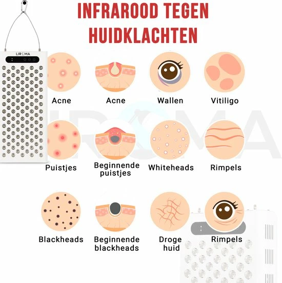 LIROMA? LED Infraroodlamp - 4 Golflengten - Timer - Lichttherapie - Fibromyalgie - Rood Licht Therapie ? Collageen Lamp - Black Friday 2022 Deals 5 LIROMA? LED Infraroodlamp - 4 Golflengten - Timer - Lichttherapie - Fibromyalgie - Rood Licht Therapie ? Collageen Lamp - Black Friday 2022 Deals - Afbeelding 3