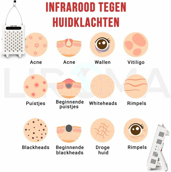 LIROMA? LED Infraroodlamp - 4 Golflengtes - Timer - Rood Licht Therapie - Collageen Lamp ? Bevordert Bloedcirculatie ? Fibromyalgie - Warmtelamp - Lichttherapie - Black Friday 2022 Deals - Afbeelding 4
