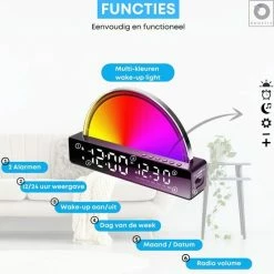 Boostiv Wake Up Light - Speaker Radio - Slaaphulpen - Bluetooth - Wekkerradio - Nachtlampje - Digitale Wekker - Wekker - Ambilight - Radio's -Beurer store 550x555 2
