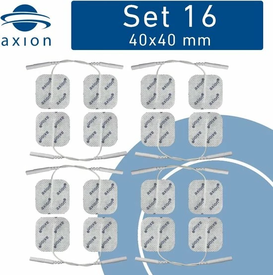 Axion - 16 TENS/EMS Elektroden Pads - Voor Elektrodentherapie - 40x40mm - Zelfklevend - Afbeelding 2