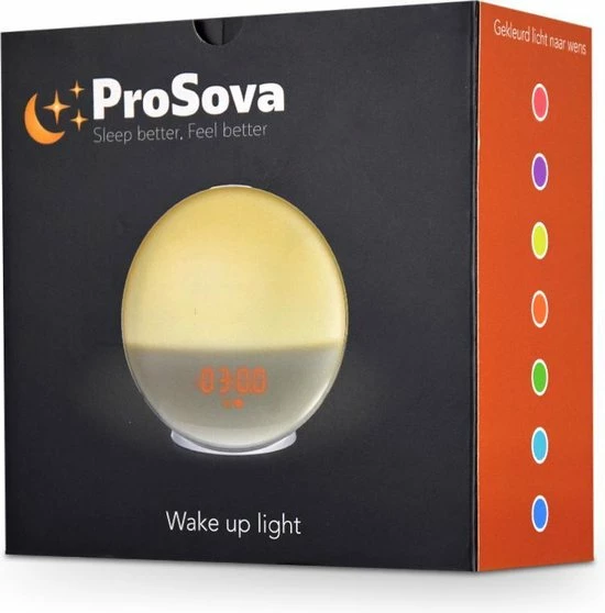ProSova Wake Up Light - Slaaptrainer - Wekkerradio - Nachtlamp - Dubbele Wektijd - 7 Kleuren - USB aansluiting ProSova Wake Up Light - Slaaptrainer - Wekkerradio - Nachtlamp - Dubbele Wektijd - 7 Kleuren - USB Aansluiting -Beurer store