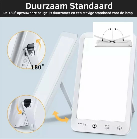 Merkloos Daglichtlamp - Maui Enterprises Gezichtslamp - Lichttherapie Lamp - Bureaulamp - Anti-depressielamp ? Inclusief Kabel En Stekker - 10.000 Lux 5 Merkloos Daglichtlamp - Maui Enterprises Gezichtslamp - Lichttherapie Lamp - Bureaulamp - Anti-depressielamp ? Inclusief Kabel En Stekker - 10.000 Lux - Afbeelding 3