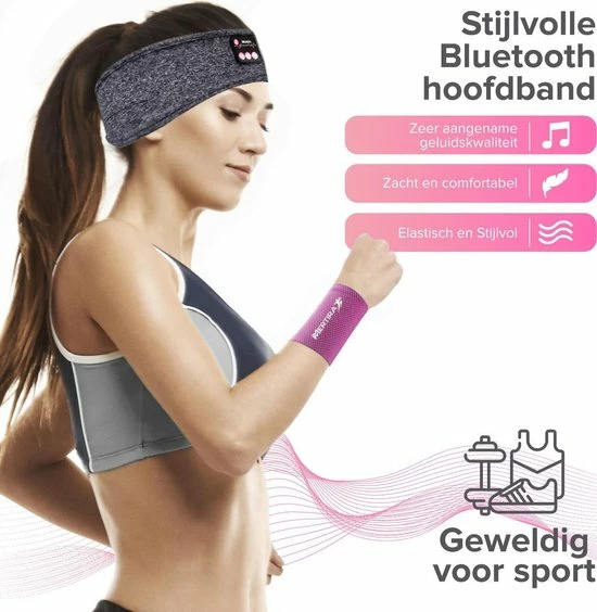 Mertira? Bluetooth Slaapmasker - Slaap Koptelefoon - Slaapmasker Bluetooth - Oogmasker Slaap - Slaaptrainer - Set - Roze - Afbeelding 3