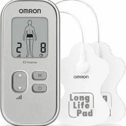 OMRON E3 Intense Tens Apparaat - Elektrodentherapie - Spierstimulatie - Verlicht Spier & Gewrichtspijn - Compact Ontwerp - Zilver
