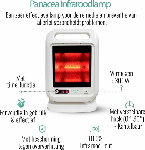 Panacea Infraroodlamp Voor Spieren En Gewrichten Infrarood Paneel 300w - Afbeelding 13