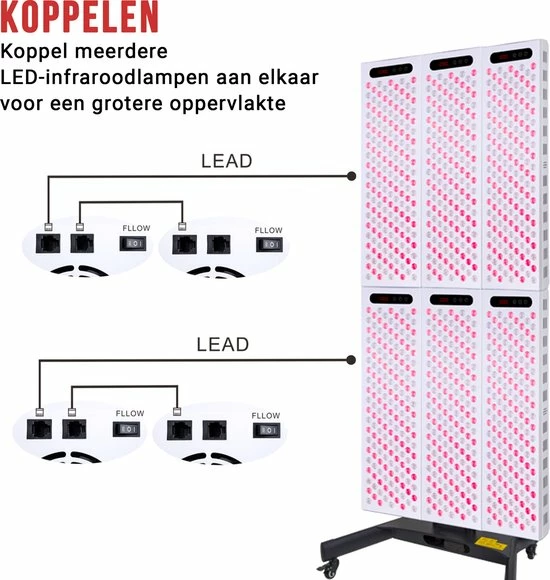 LIROMA? LED Infraroodlamp - 4 Golflengten - Timer - Lichttherapie - Fibromyalgie - Rood Licht Therapie ? Collageen Lamp - Black Friday 2022 Deals 9 LIROMA? LED Infraroodlamp - 4 Golflengten - Timer - Lichttherapie - Fibromyalgie - Rood Licht Therapie ? Collageen Lamp - Black Friday 2022 Deals - Afbeelding 7