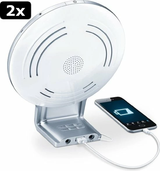 2x Beurer WL75 - Wake-up Light - Radio - Nachtlamp - Bluetooth 6 2x Beurer WL75 - Wake-up Light - Radio - Nachtlamp - Bluetooth - Afbeelding 4