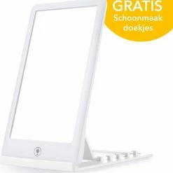 Flanner® Daglichtlamp – Inclusief Schoonmaakdoekjes - Lichttherapie – Energielamp – Sunlight SAD Lamp – Compact En Dun - Wit