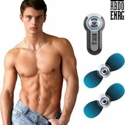 InnovaGoods Abdo ENRG WING Elektronische Spierstimulator Stickerplaat Zwart, Blauw, Zilver