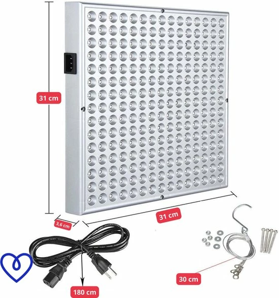 Magnificos - Infraroodlamp - Warmtelamp - Infrarood Panelen - Lichttherapie - Rood Licht Therapie - 225 Led Lampen - 45W - Afbeelding 5