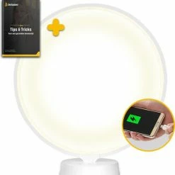 Bolusso Daglichtlamp ? Lichttherapielamp 10.000 Lux ? Instelbare Helderheid ? 3 Kleurtemperaturen ? Tegen Winterdepressie - Bureaulamp - Gratis E-book