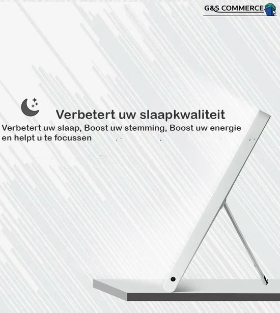 G&S Commerce Daglichtlamp - Lichttherapie - Led - Daglichtlampen - ( Inclusief GRATIS OpbergHoes ) - Licht Therapielamp - Lamp - Compact En Dun - Kantoor - Bureau - Winterdepressie - Voor Thuis - Thuiswerken - Energielamp - Black Friday 2021 Deals 7 G&S Commerce Daglichtlamp - Lichttherapie - Led - Daglichtlampen - ( Inclusief GRATIS OpbergHoes ) - Licht Therapielamp - Lamp - Compact En Dun - Kantoor - Bureau - Winterdepressie - Voor Thuis - Thuiswerken - Energielamp - Black Friday 2021 Deals - Afbeelding 5
