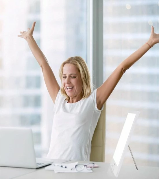 Beactiff Premium Daglichtlamp Met Timer, Lichttherapie-lamp/energielamp/ Winterdepressie Energylight-Energyup Sunlight SAD Light, Zonlicht Lamp 2.000 Tot 12.000 Lux TRAPLOOS Instelbaar LED - Afbeelding 6