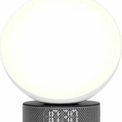 Lexon - Lexon Miami Sunrise Clock & Light White/Black Marble