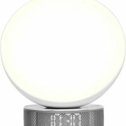 Lexon - Lexon Miami Sunrise Clock & Light White/White Marble