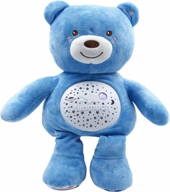 Funmuch Baby Knuffel Teddybeer Met Slaapliedjes, Hartslag En Nachtlampje / Sterrenprojector - Vanaf 0 Jaar