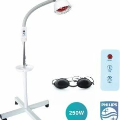 FLEXIE? Infralux 250 ? Infraroodlamp Met Phillips Warmtelamp ? Voor Gewrichten/Spieren/Pijn/Huid ? Red Light Therapy ? Rood Licht Therapie ? 250Watt