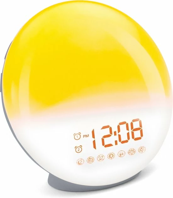 DistinQ Wake-Up Light ? Wekkerradio Met Dubbele Wektijd ? Slaaphulp Met USB Aansluiting - Grijs 3 DistinQ Wake-Up Light ? Wekkerradio Met Dubbele Wektijd ? Slaaphulp Met USB Aansluiting - Grijs