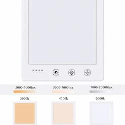 Beactiff Daglichtlamp Met Timer, Kleur En Sterkte Traploos Instelbaar, Lichttherapie-lamp/energielamp/ Winterdepressie Energylight-Energyup Sunlight LED SAD Light, Zonlicht Lamp 2.000 Tot 10.000 Lux -Beurer store 550x669