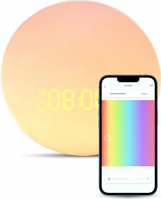 Superity? Superity - Wake Up Light Met Smart Control - Slaapwekker - Lichtwekker - Nachtlamp - Slaaptrainer - White Noise Functie