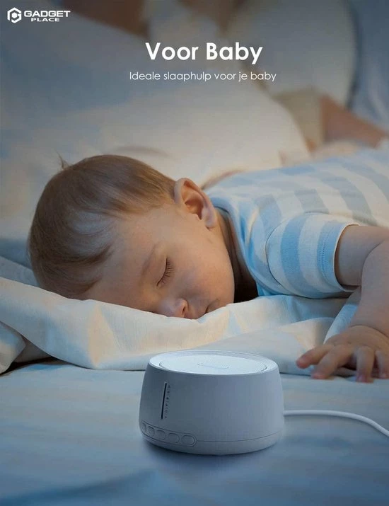 Gadgetplace White Noise Machine Met 30 Geluiden - Voor Baby & Volwassenen - 30 Geluidniveaus - Witte Ruis - Slaaphulp - Slaaptrainer - Slaap Geluidsmachine - Afbeelding 3