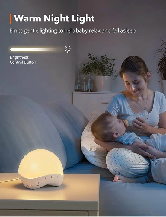TaoTronics White Noise Machine - Slaap Machine - Witte Ruis - Slaap Geluidsmachine - Nachtlamp - Slaaphulpen - Slaaptrainer - Baby - Volwassen - - Smart - Wifi - Met App - Afbeelding 4