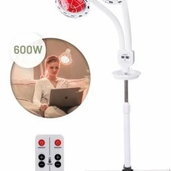 LIROMA? 600W Infraroodlamp - Hoogte Verstelbaar - Timer - Remote - Infraroodtherapie - Lichttherapie - Fibromyalgie - Pijnverlichting Spieren ? Collageen Lamp ? Warmtelamp - Rood Licht Therapie - Philips - Black Friday 2022 Deals