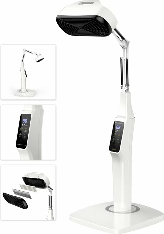 LIROMA? TDP Infraroodlamp 300W - Hoogte Verstelbaar - Timer - Mineraalschijf - Infraroodtherapie - Pijnverlichting ? Bloedcirculatieapparaat - Warmtelamp - Black Friday 2022 Deals